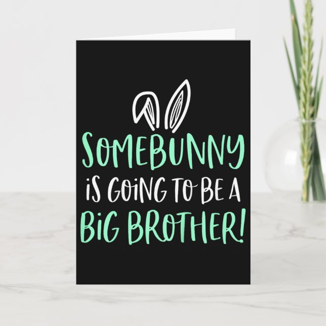 Carte Des gosses Somebunny Big Brother Pâques Annonce de (Devant)