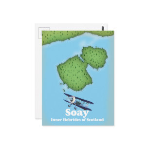 Carte des Hébrides intérieures Soay d'Écosse