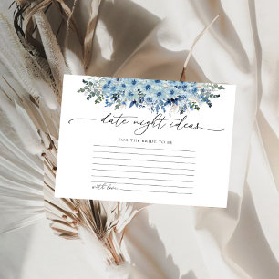 Carte des idées de la nuit Boho bleu Floral