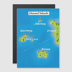 Carte des îles Anglo-Normandes affiche.
