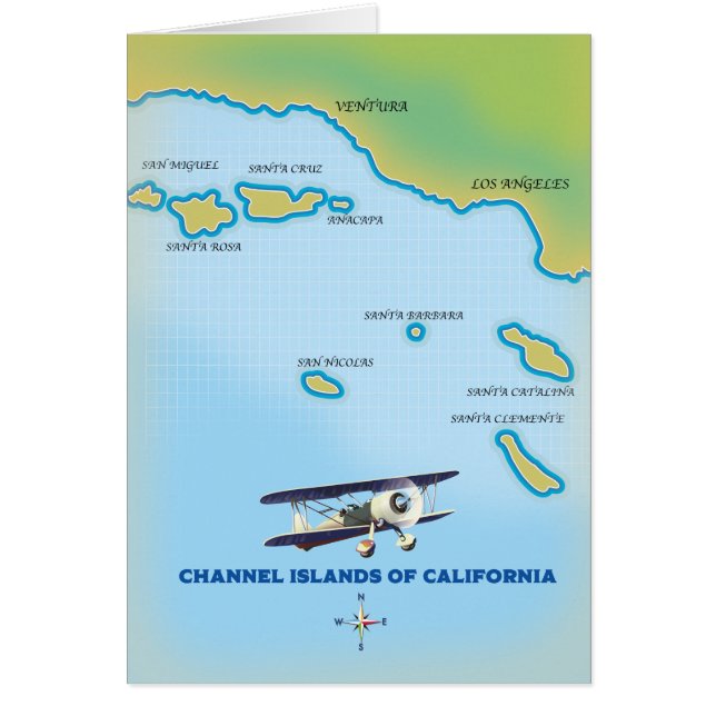 Carte des îles Anglo-Normandes de Californie (Devant)