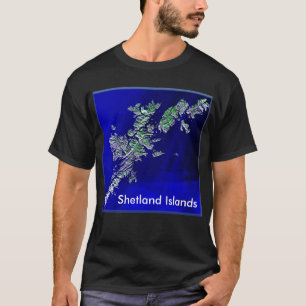 Carte des îles Shetland Mens Dark Basic T-shirt