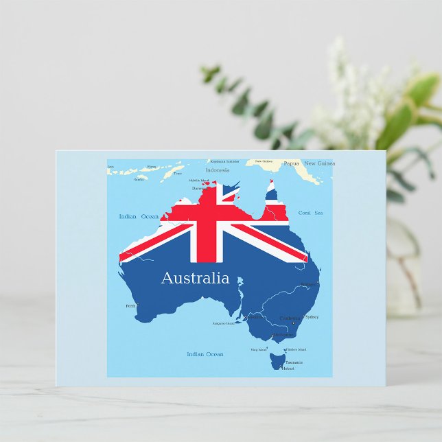 Carte des invitations australiennes (Créateur téléchargé)
