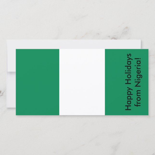 Carte des Joyeux Fêtes avec le drapeau du Nigeria (Devant)