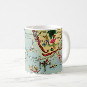 Carte des Keys de Floride du Sud Mug