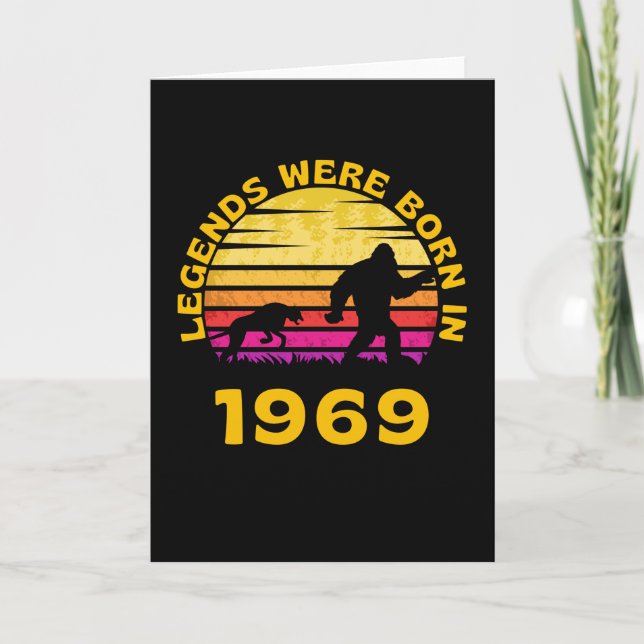 Carte Des légendes sont nées en 1969 Rétro Bigfoot (Devant)
