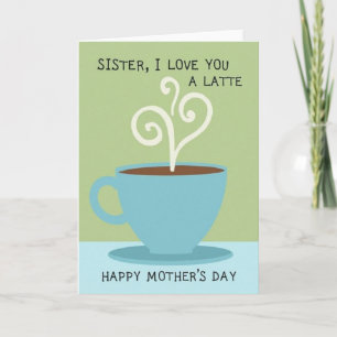 Carte des mamans sœurs café amour