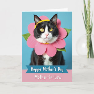 Carte des Mères Chatons Fleur Rose