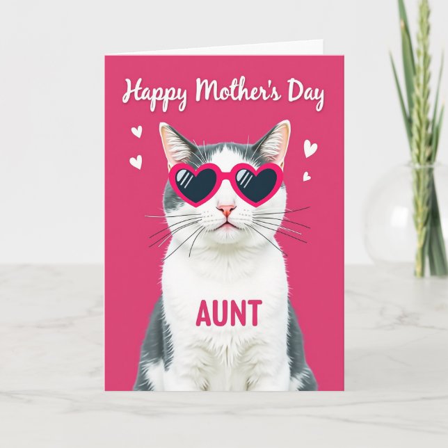 Carte des Mères Suaves Chat Cool (Devant)