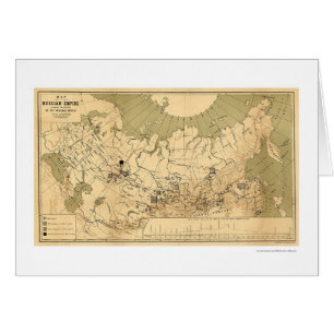 Carte des métaux précieux 1890 d'empire russe