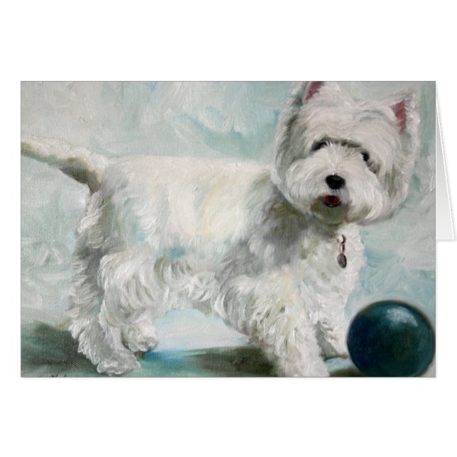 Carte des montagnes occidentale de chien de Westie (Devant horizontal)