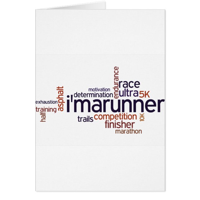 Carte des mots du coureur (Devant)