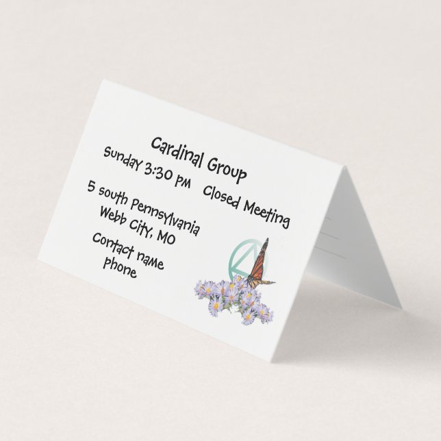 carte des numéros de groupe de récupération (Devant)