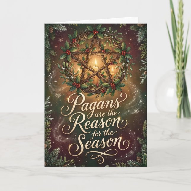 Carte Des païens illustrés sont la raison de la saison (Devant)
