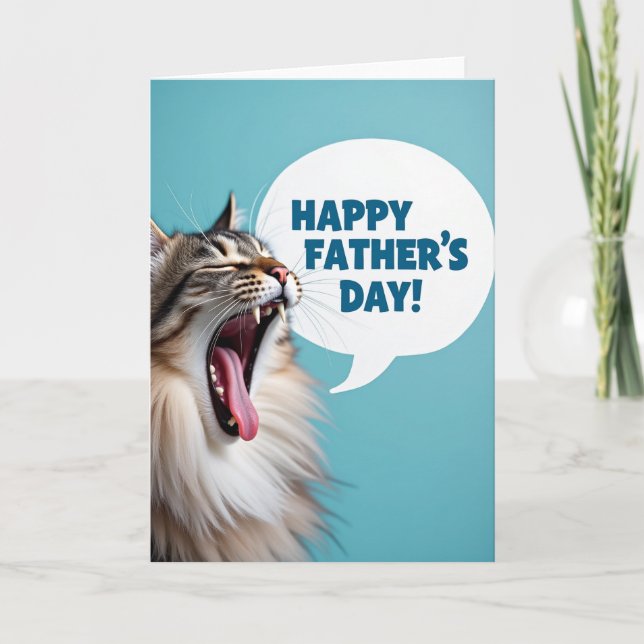 Carte des papas de chats expressifs (Devant)