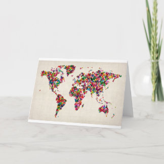 Carte des papillons de la carte du monde