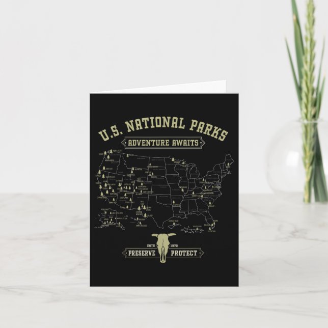 Carte des parcs nationaux vintages - American Rand (Devant)