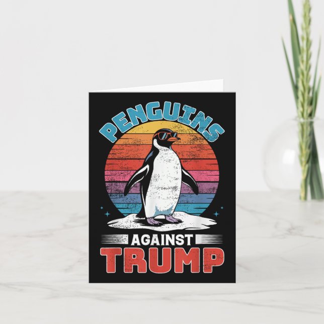Carte Des pingouins contre Trump Des Pingouins Flippers  (Devant)