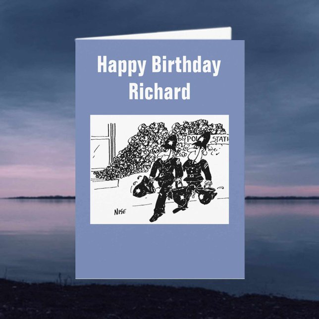 Carte Des policiers s'occupent d'un incendie au poste de (Créateur téléchargé)