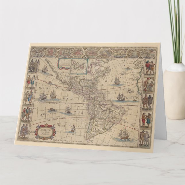 Carte des premiers continents américains, Art hist (Devant)