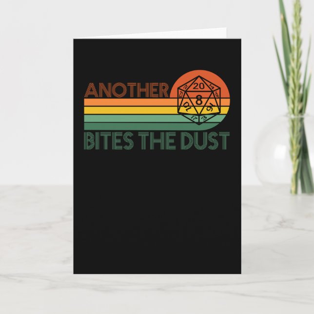 Carte Dés rétros D20 RPG (Devant)