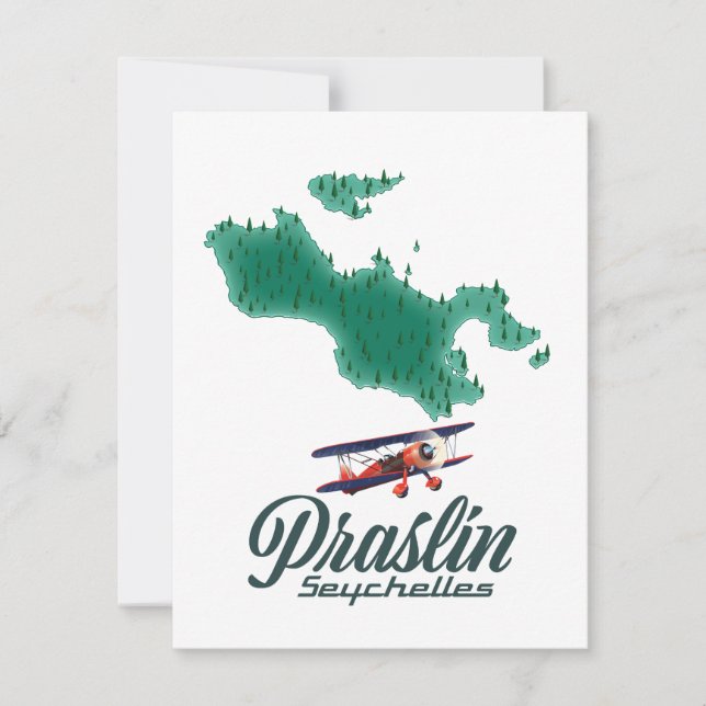 Carte des Seychelles de Praslin (Devant)