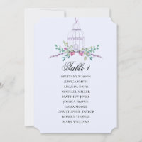 Carte des sièges fleuris en cage à oiseaux. Fleur 