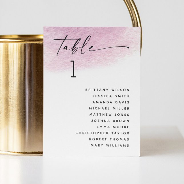 Carte des sièges mariages pastel rose pâle (Créateur téléchargé)