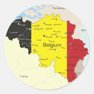 Carte Des Stickers De Belgique