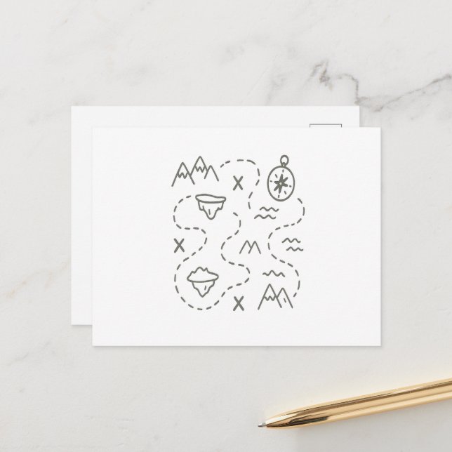 Carte des trésors de Little Explorer (Devant/Arrière en situation)