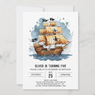 Carte des trésors nautiques Pirate Anniversaire