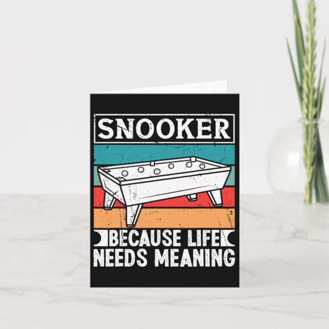 Carte Des Vêtements De Snooker Pour Les Hommes Parce Que (Devant)