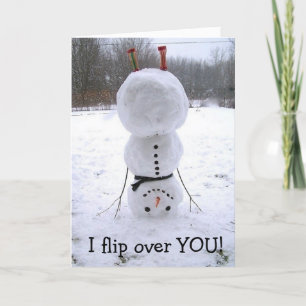 CARTE *DESCENDEZ SNOWMAN* VOLS POUR VOUS ANNIVERSAIRE
