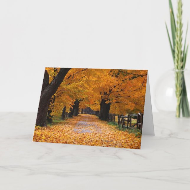 Carte Descendre le chemin de la mémoire de l'automne (Devant)