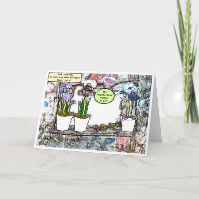 Carte "Descends De Ma Pelouse !" Amusant Vieillir (Devant)