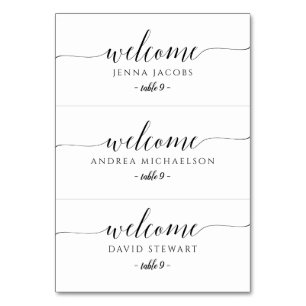 Carte d'Escort mariage - Appartement - Calligraphi