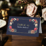 Carte d'escorte de mariage enchantée dans le jardi<br><div class="desc">Ce design élégant, fantaisiste et Imaginaire enchanté de jardin floral est parfait pour une fête sur le thème de la forêt enchantée ou une fête du jardin. Ce design présente des éléments floraux roses et rouges dans un cadre de feuilles verts et des accents dorés contre un arrière - plan...</div>