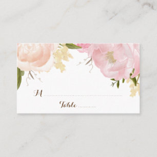 Carte d'escorte Fleurs d'aquarelle romantique - PE