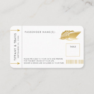 Carte d'escorte Gold Cruise Boarding Pass Place