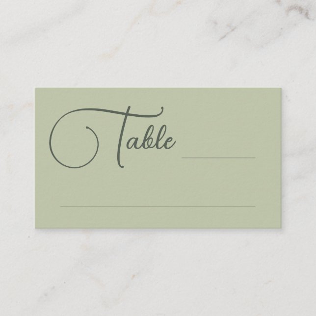 Carte d'escorte Mariage de table de script joli d' (Devant)