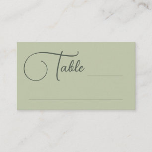 Carte d'escorte Mariage de table de script joli d'