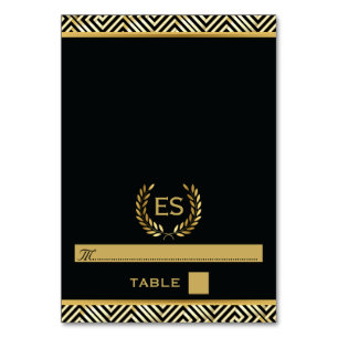 Carte d'escorte mariage Gold Greek key & laurel wr