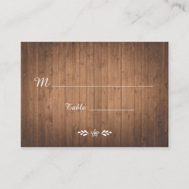 Carte d'escorte mariage Woodgrain woodgrain (Devant)