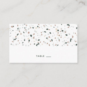 Carte d'escorte Motif moderne Terrazzo Place Card