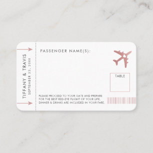Carte d'escorte Pink Plane Boarding Pass Place