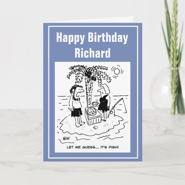 Carte Desert Island Castaway Fishing possède du poisson  (Devant)