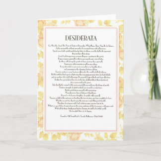 Carte DESIDERATA=Floral