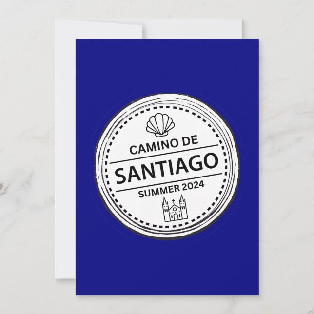 Carte Design Camino de Santiago "Passeport Stamp" (Devant)