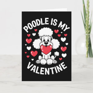 Carte Design d'amour de chiot mignon de la Saint-Valenti