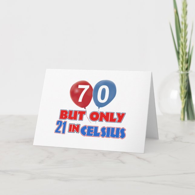 Carte Design d'anniversaire de 70e année (Devant)